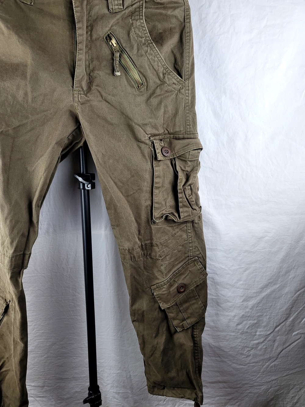 Mustway Women's Cargo Pants Size 26 Brown Tactical Utility Gorpcore Y2K 27x13 - Picture 4 of 9